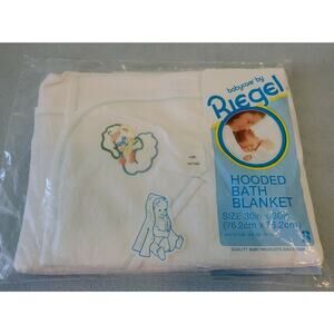 New Vintage babycare Riegel Baby Hooded Bath Blanket Towel 30x30
